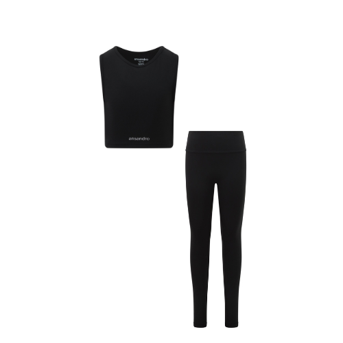 Ansandro Kids Black Activewear Set.