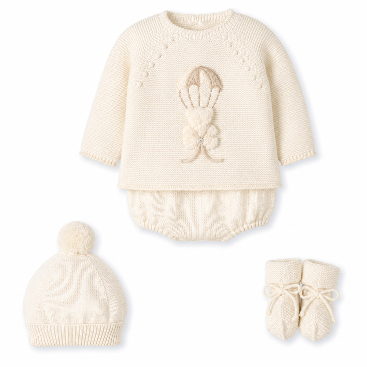 Mac Ilusion Baby Ivory Bear Jam Pants Set