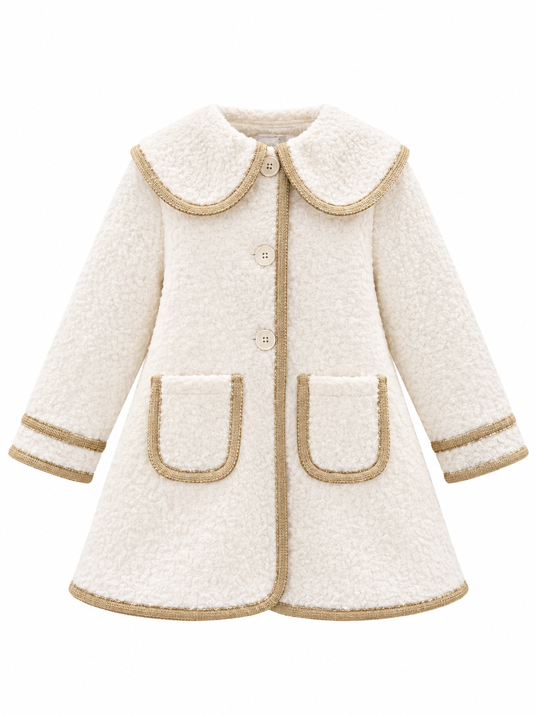 Be Chic Baby Ivory/Beige Boucle Jacket