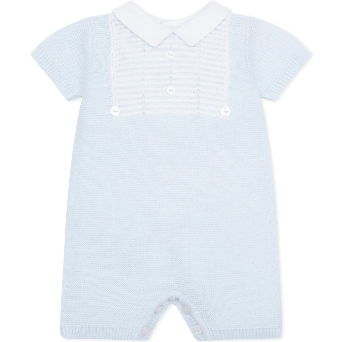 Emile et Rose Blue Knit Romper