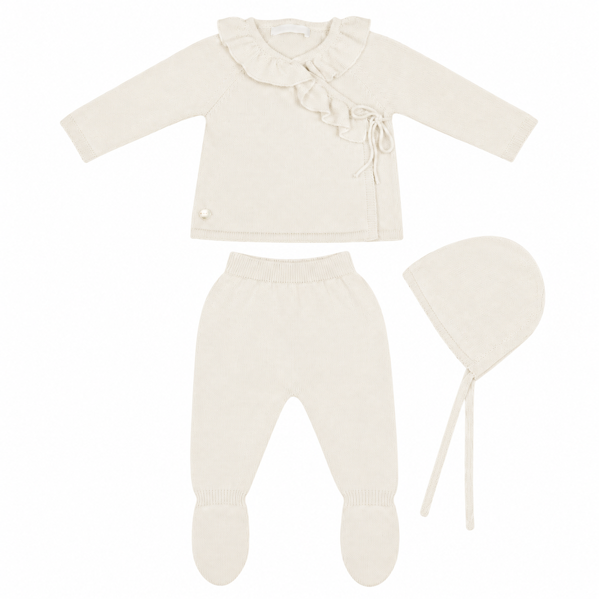 Martin Aranda Ivory Frill Three Piece Outfit