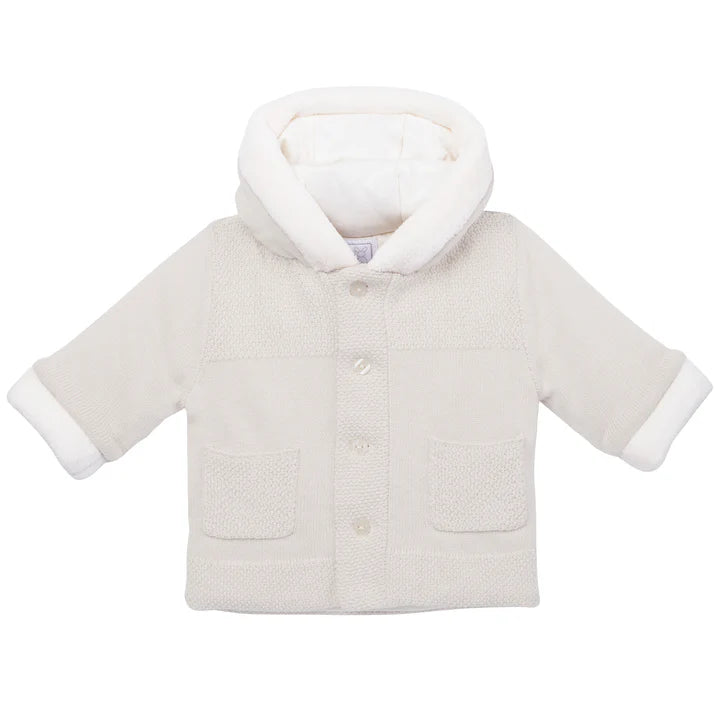 Emile et Rose Boys Beige Knit Jacket