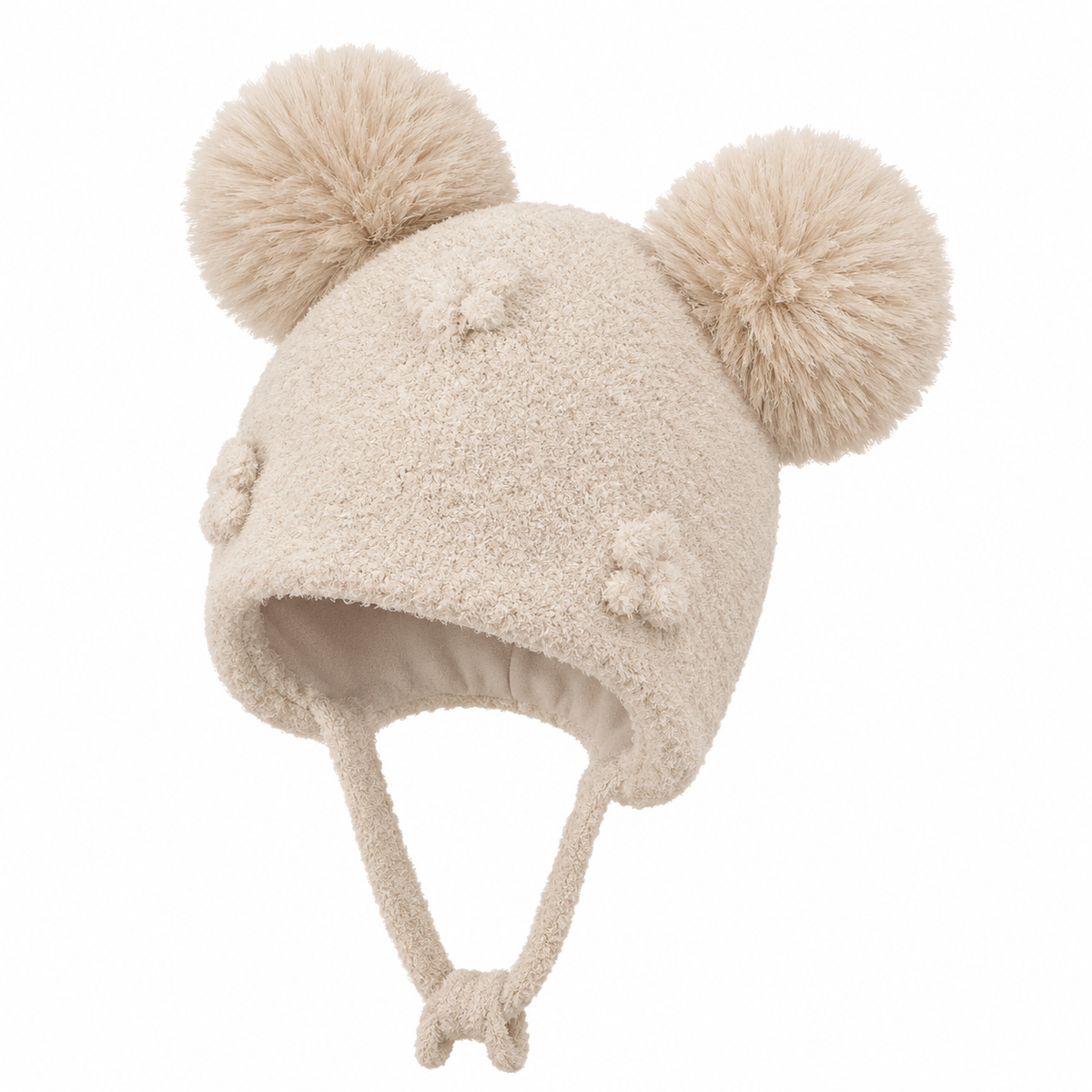 Jamiks Baby Beige Pom Pom Merida Hat