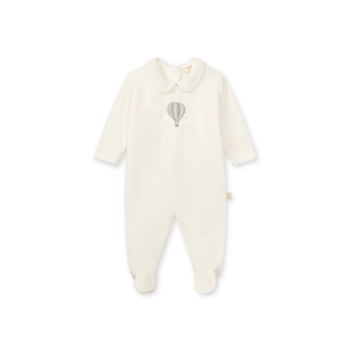 Baby Gi Ivory Velour Air Balloon Babygrow