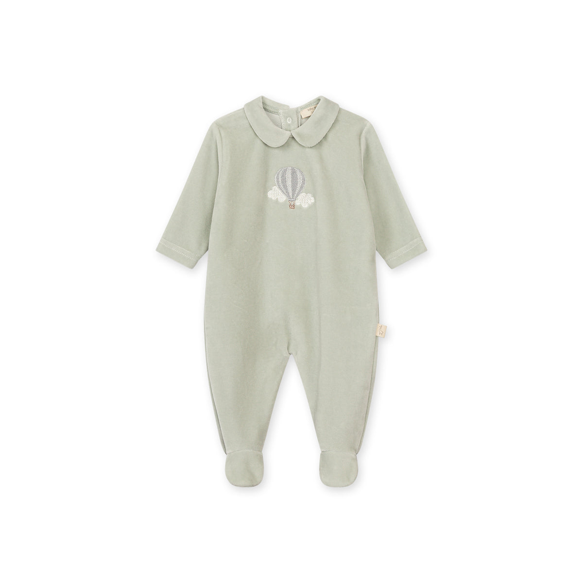 Baby Gi Mint Velour Air Balloon Babygrow