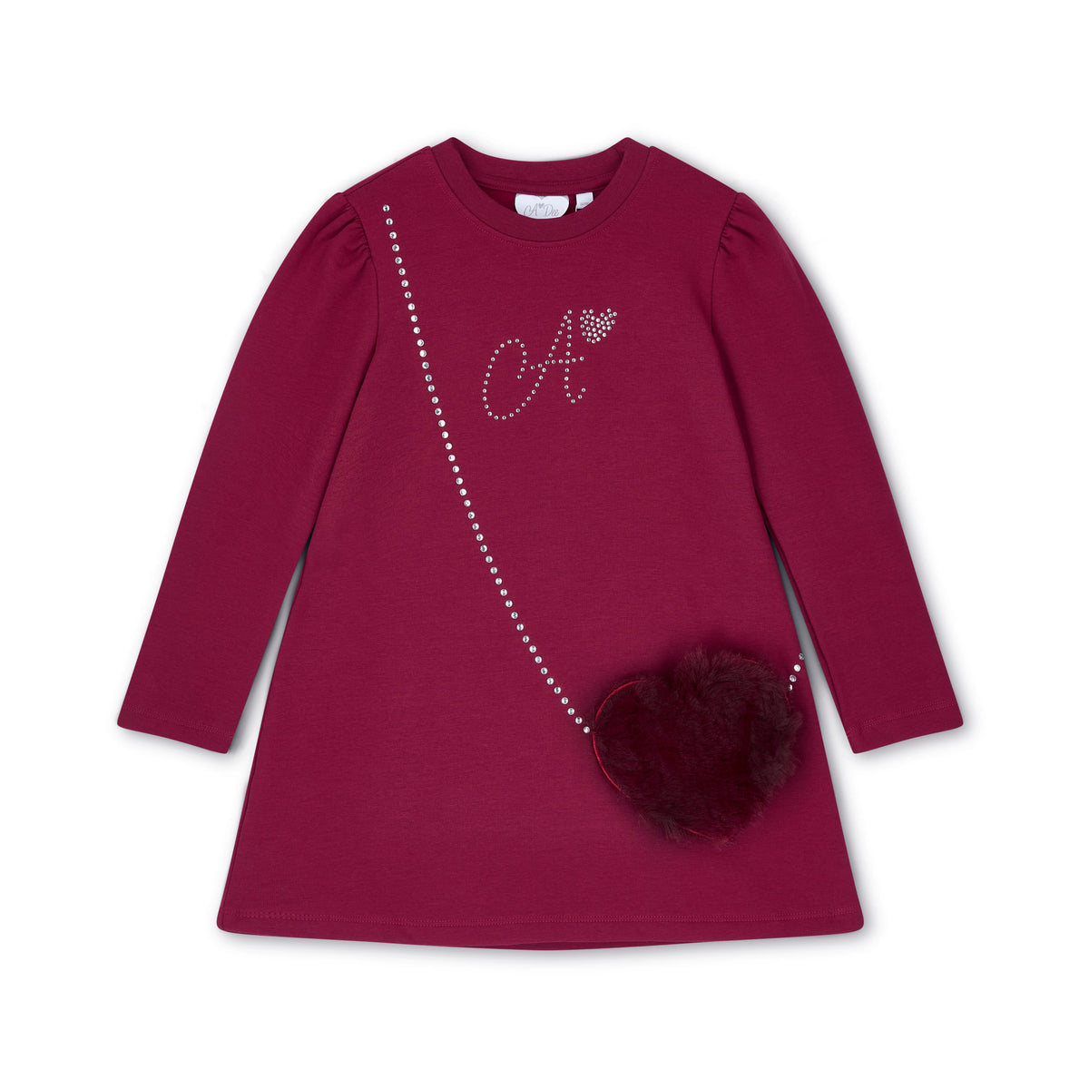 A Dee Girls Cherry 'Alyssa' Fur Bag Dress