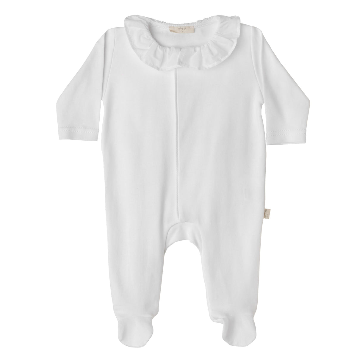 Baby Gi White Frill Cotton Wings Babygrow