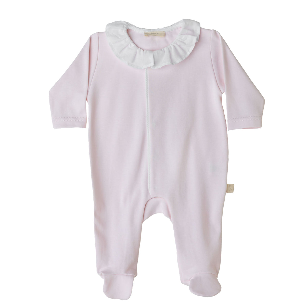 Baby Gi Pink Frill Cotton Wings Babygrow