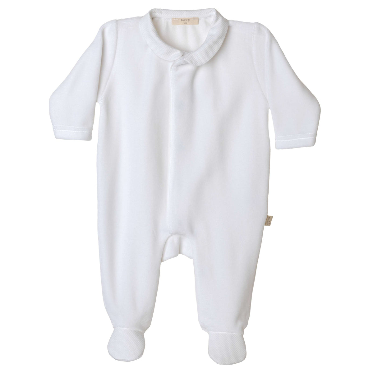 Baby Gi White Velour Wings Babygrow