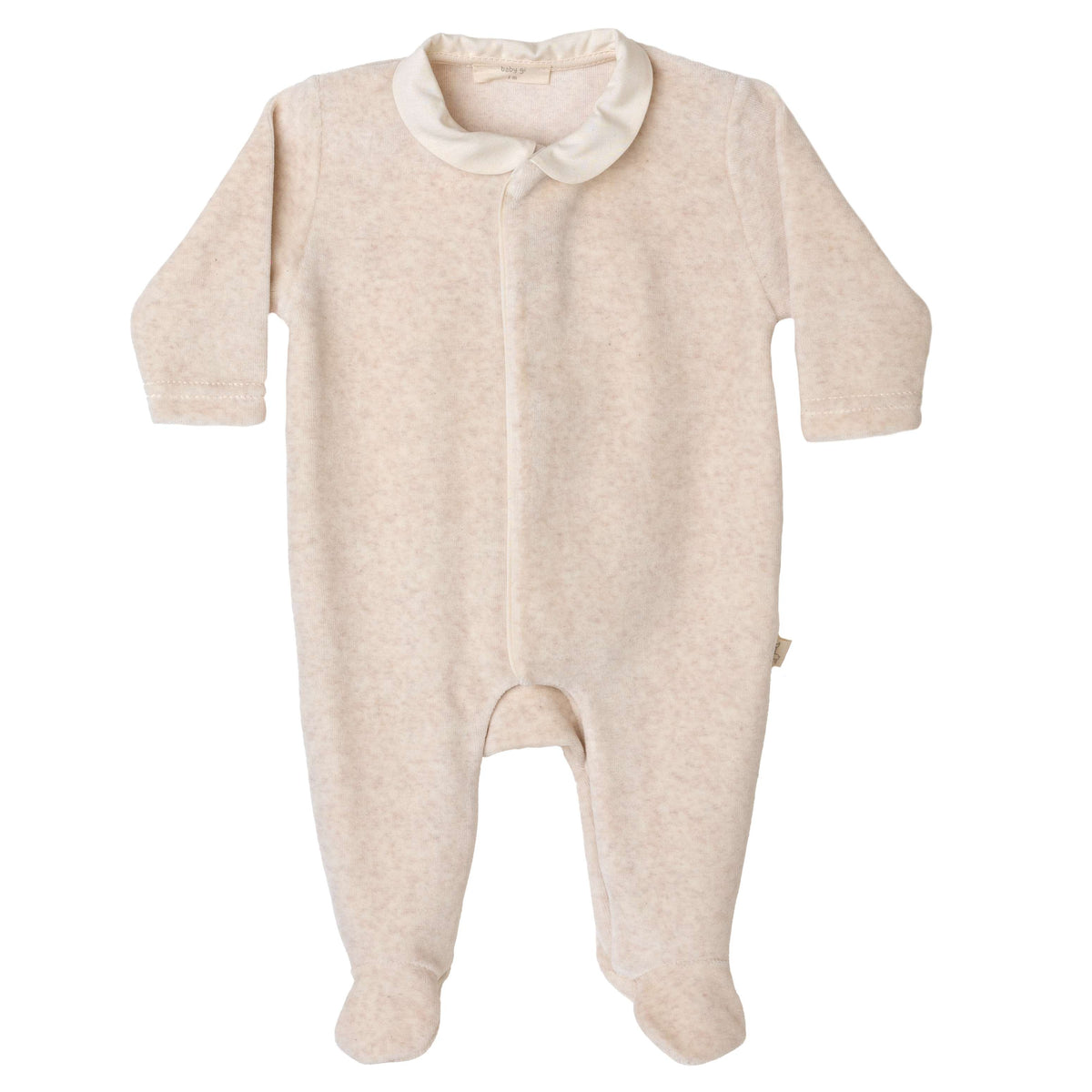 Baby Gi Beige Velour Wings Babygrow