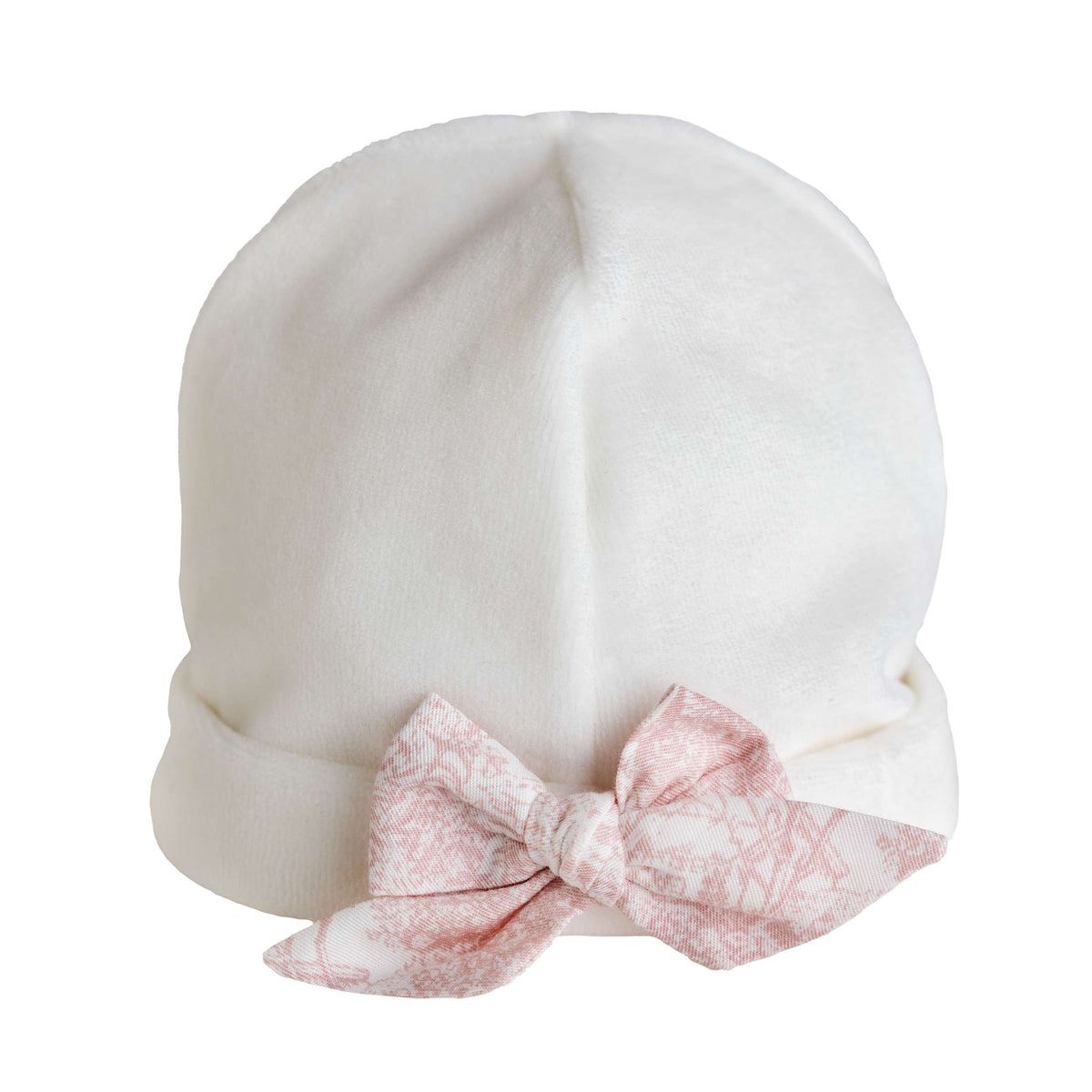 Baby Gi Ivory Print Bow Hat