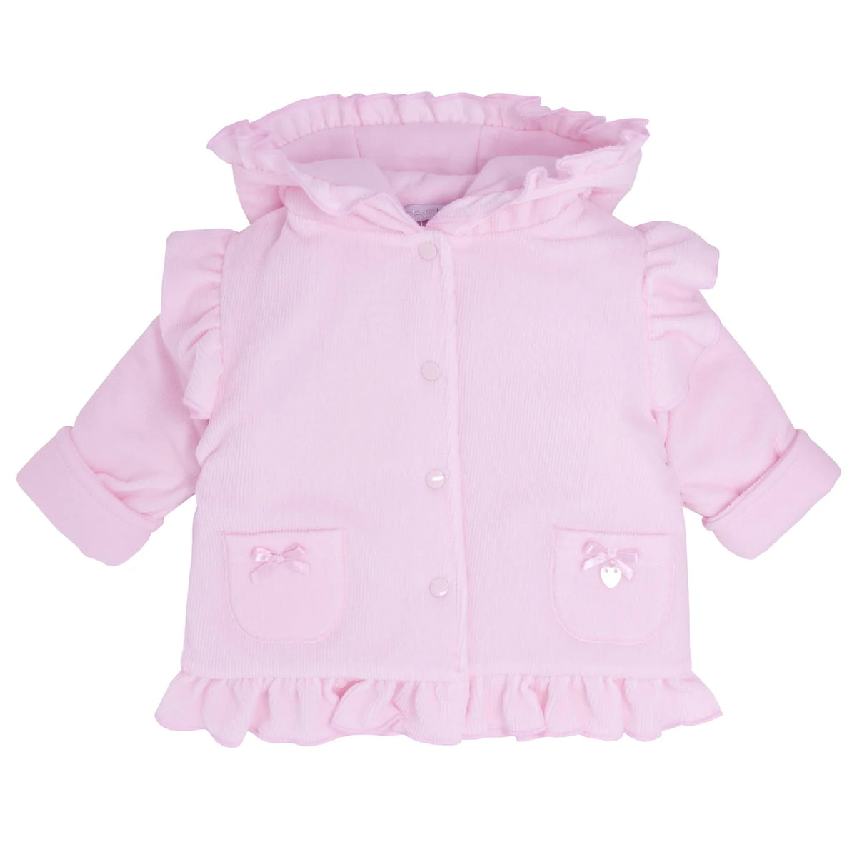 Blues Baby Pink Needlecord Hooded Jacket