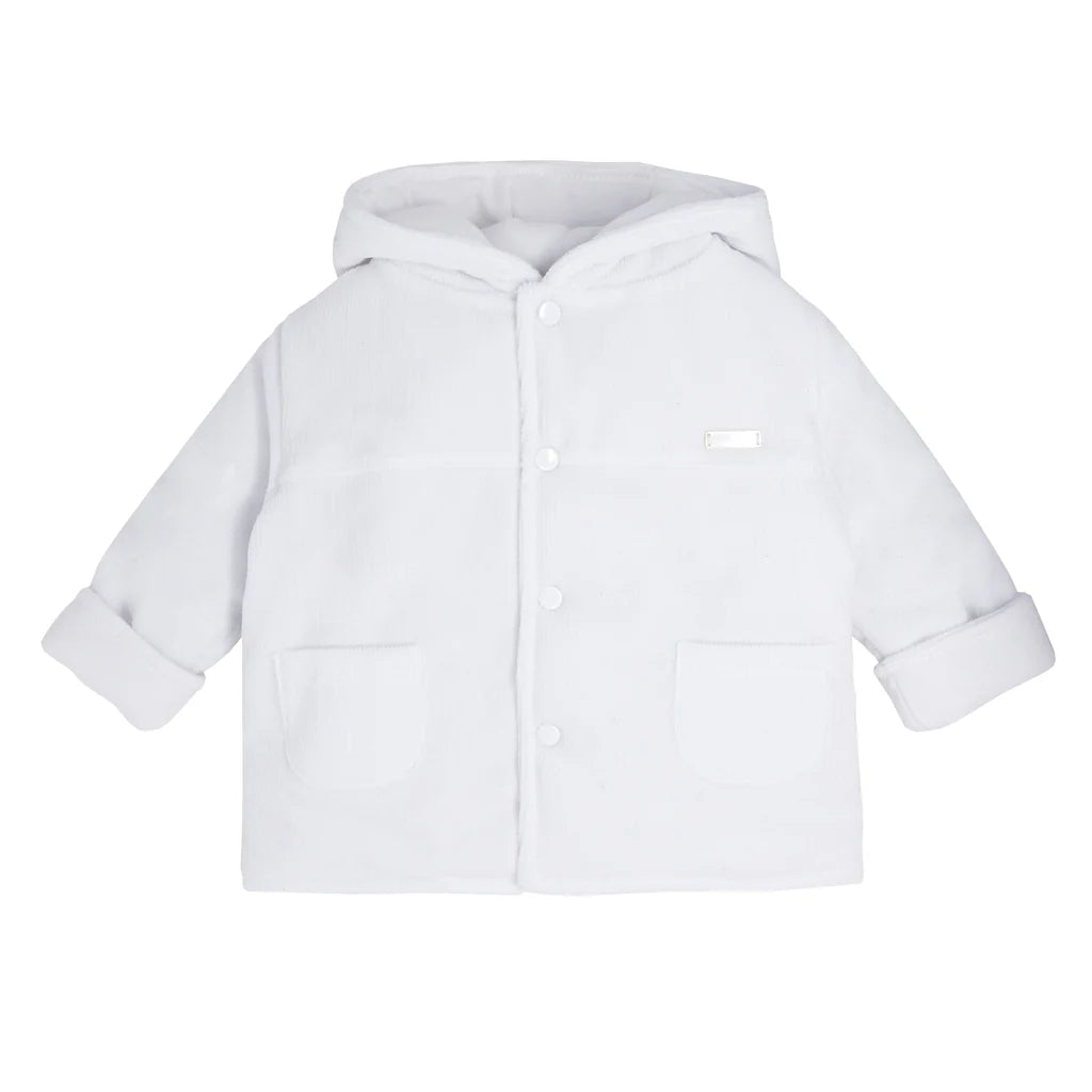 Blues Baby White Needlecord Hooded Jacket