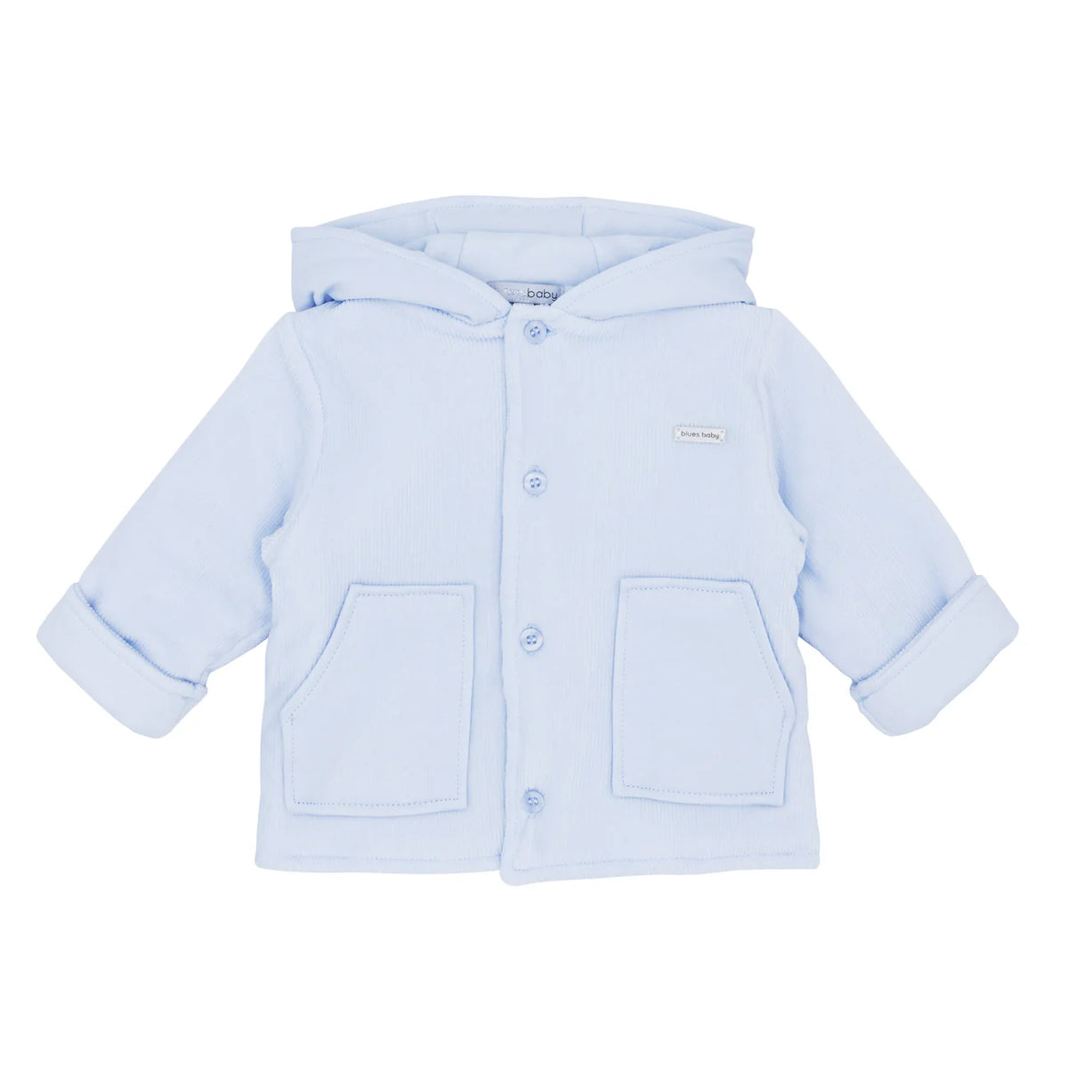 Blues Baby Blue Drop Needle Hooded Jacket