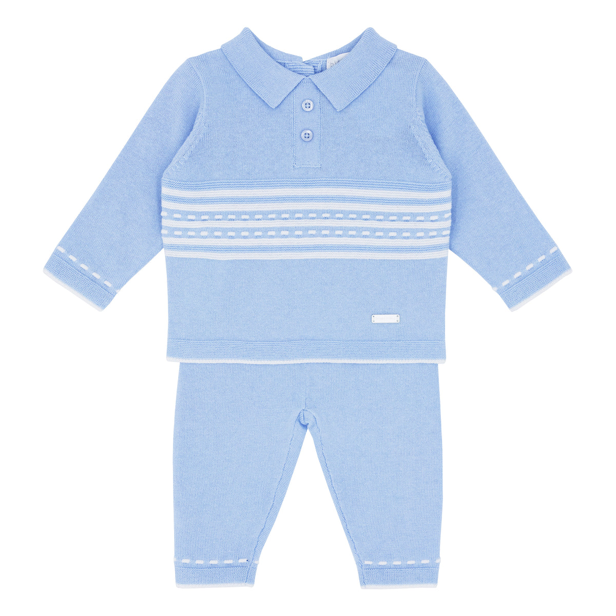 Blues Baby Blue Knitted Trouser Set