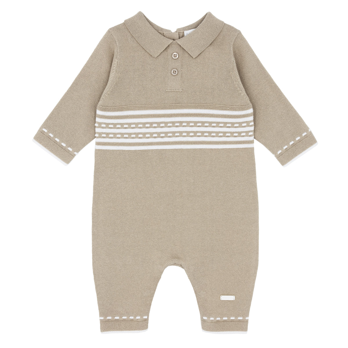 Blues Baby Beige Knitted Romper