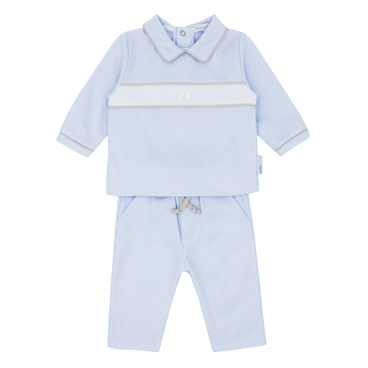 Blues Baby Blue Collared Trouser Set