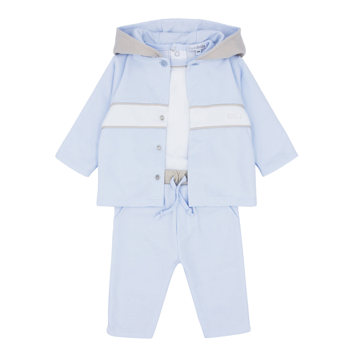 Blues Baby Blue Three Piece Hooded Jogsuit