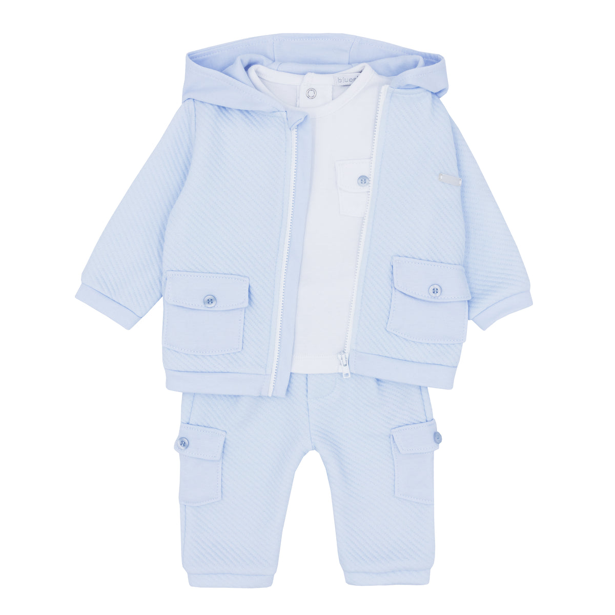 Blues Baby Blue Three Piece Jogsuit