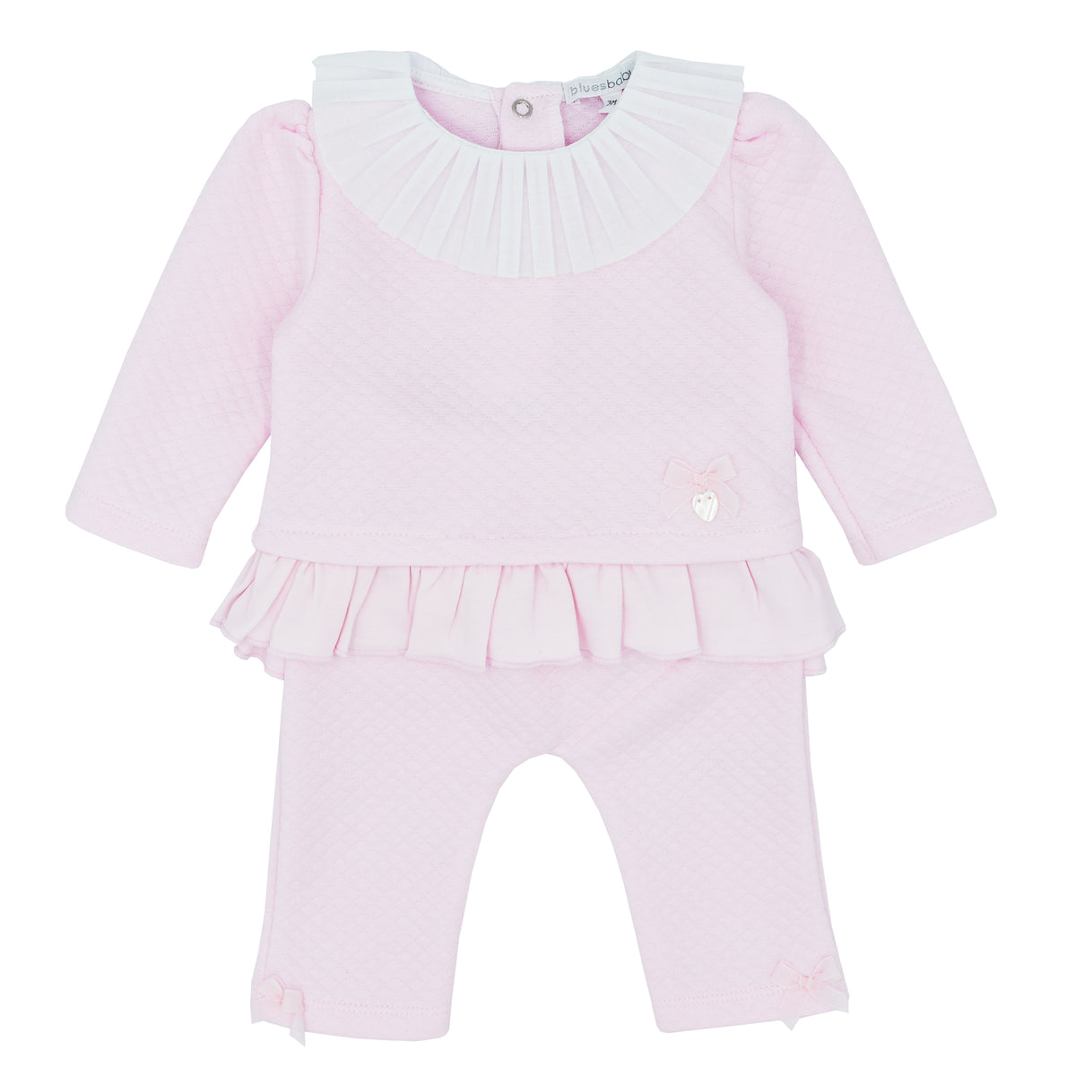 Blues Baby Pink Frill Two Piece Set