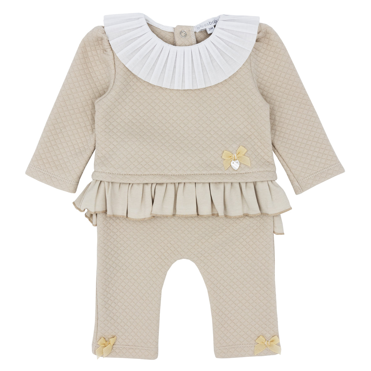 Blues Baby Beige Frill Two Piece Set