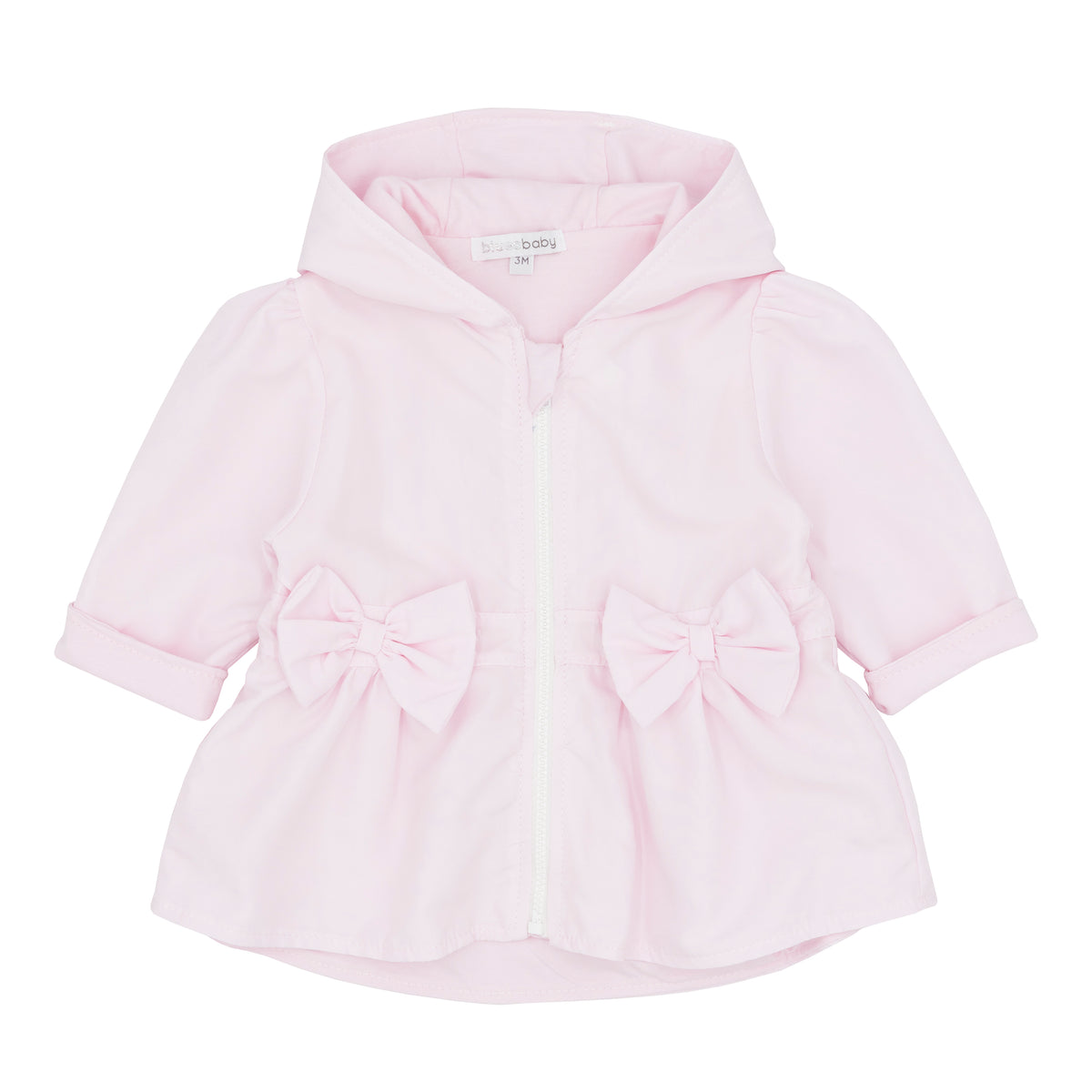 Blues Baby Pink Bow Hooded Jacket