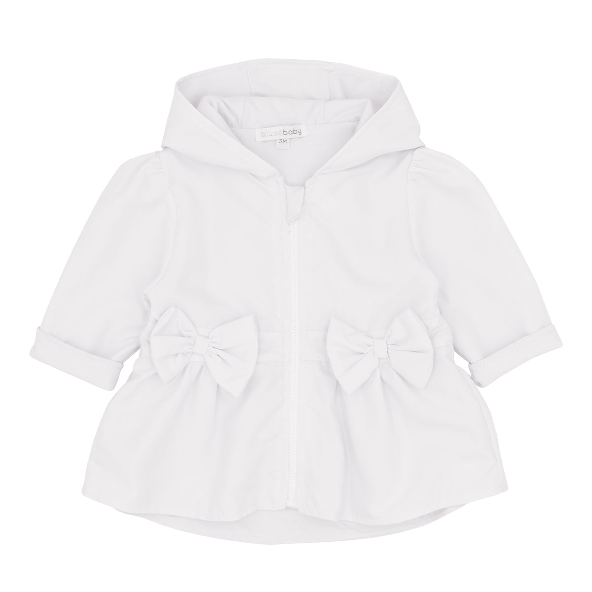 Blues Baby White Bow Hooded Jacket