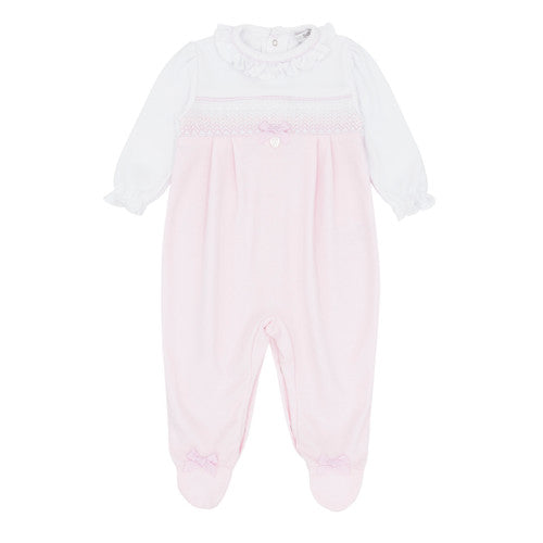 Blues Baby Pink Smock Babygrow