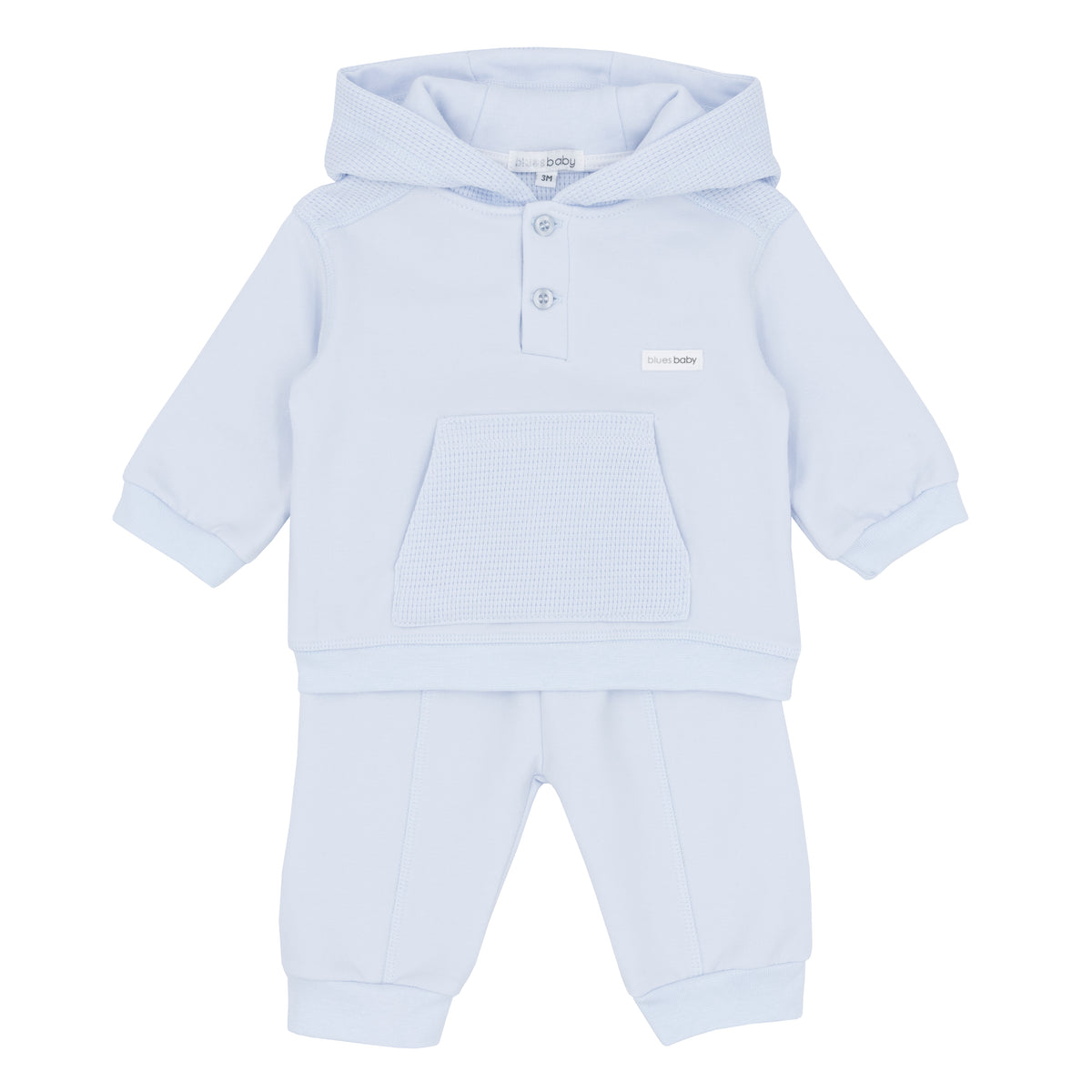 Blues Baby Boys Blue Hooded Jogsuit
