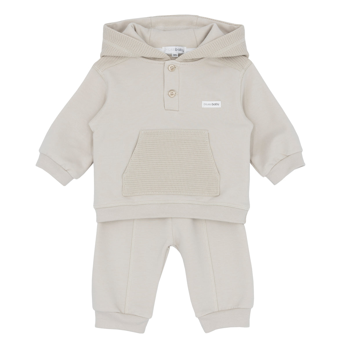 Blues Baby Boys Beige Hooded Jogsuit