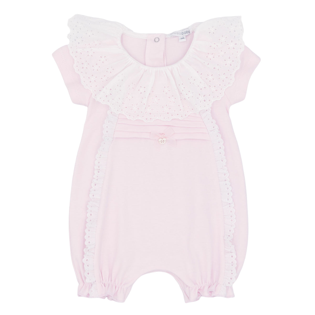 Blues Baby Pink Broderie Anglaise Romper