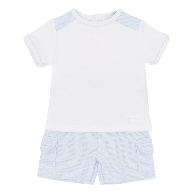Blues Baby White/Blue Shorts Set