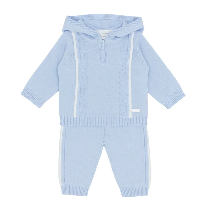 Blues Baby Blue Knit Hooded Set