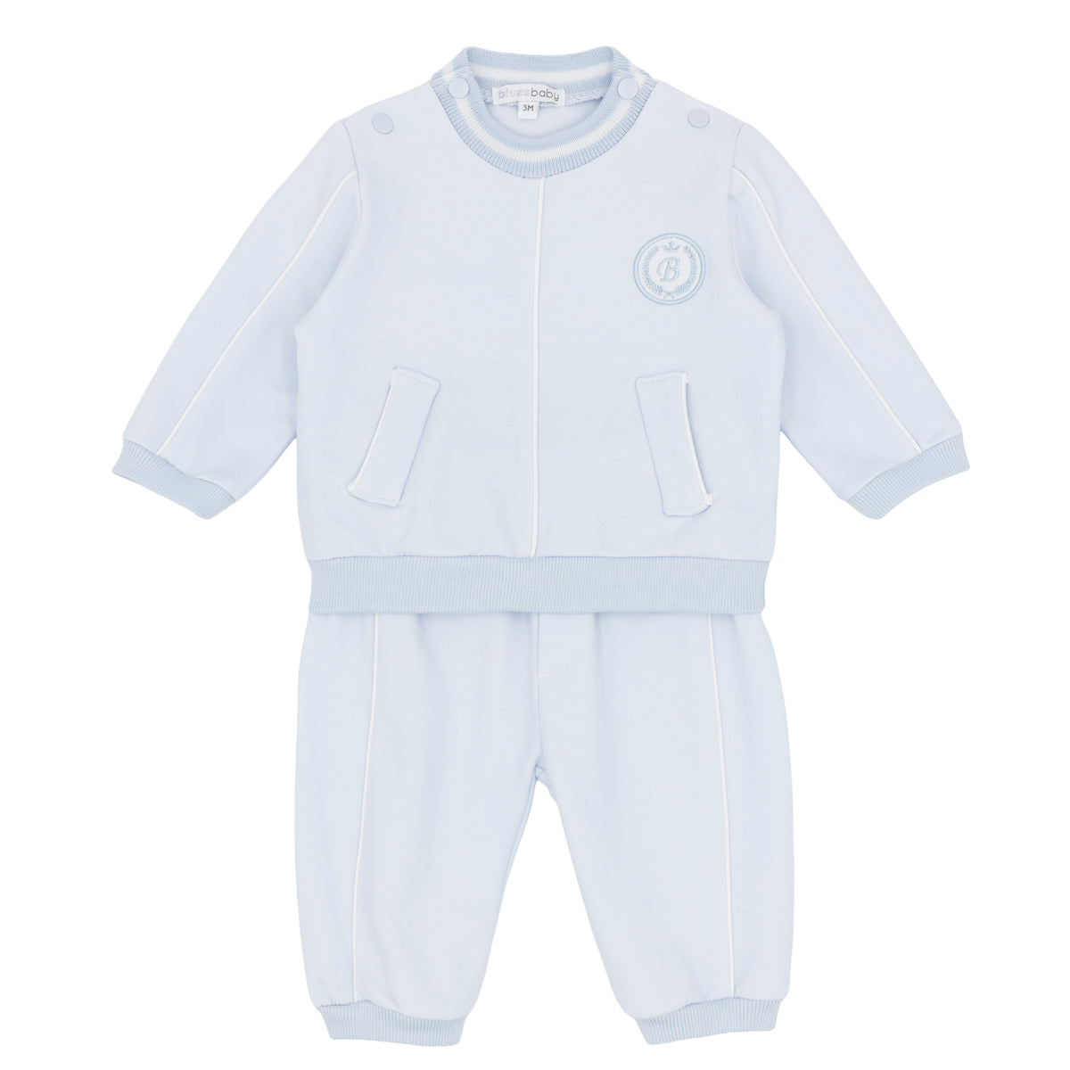 Blues Baby Blue Round Neck Tracksuit