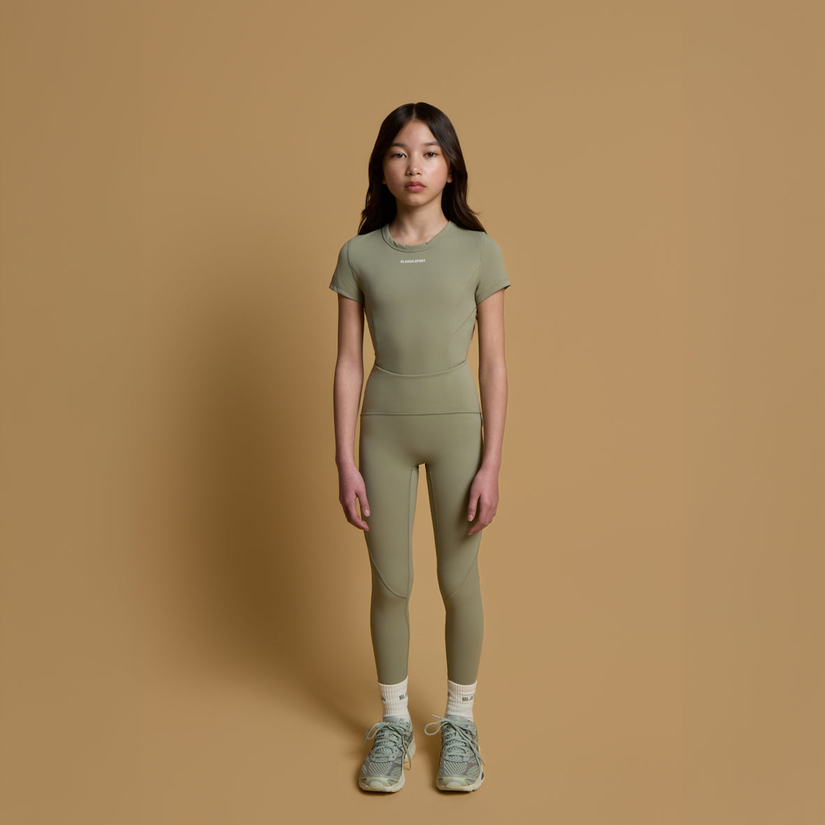 Blanca Sport Girls Khaki Leggings Set
