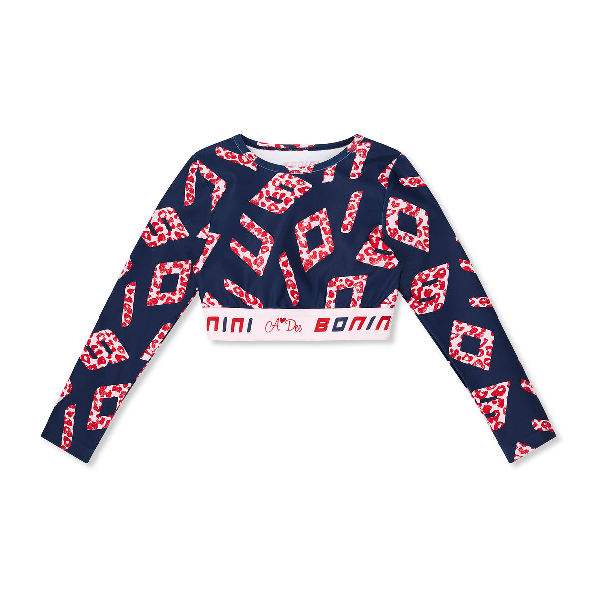 Bonini by A Dee Navy Letter Crop Top