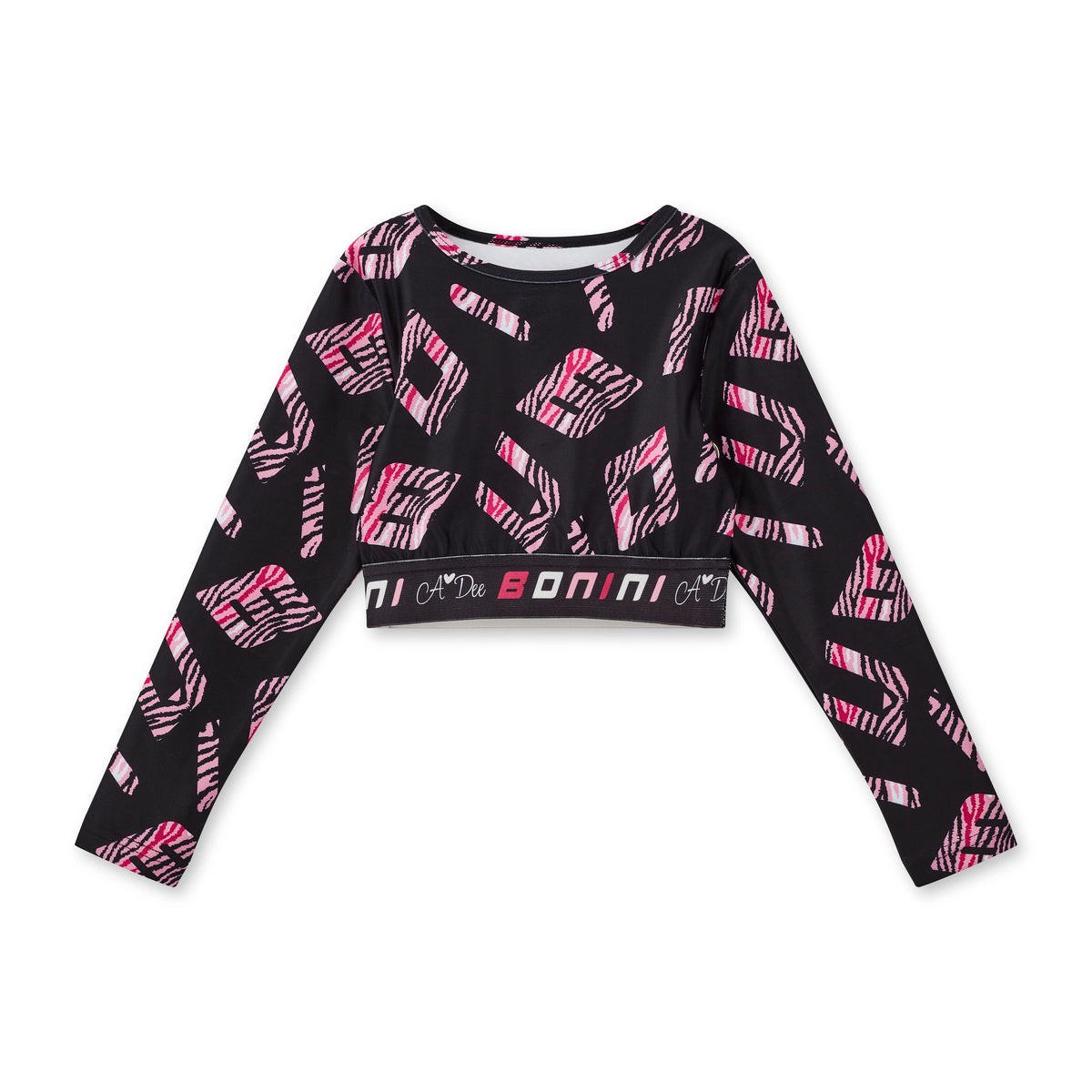 Bonini by A Dee Black Letter Crop Top