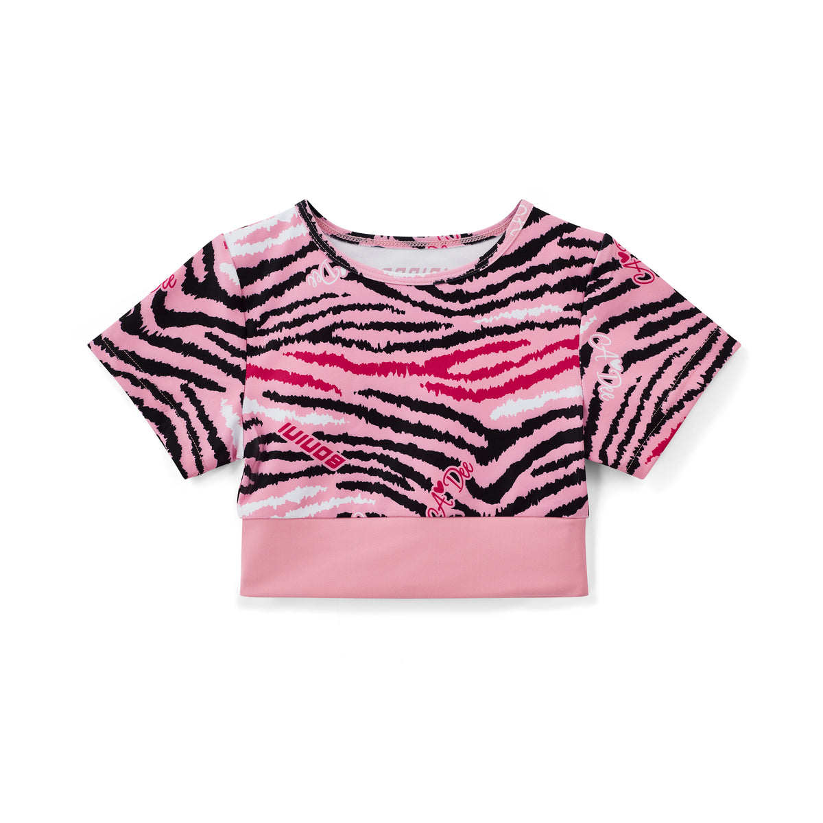 Bonini by A Dee Pink Print Crop Top