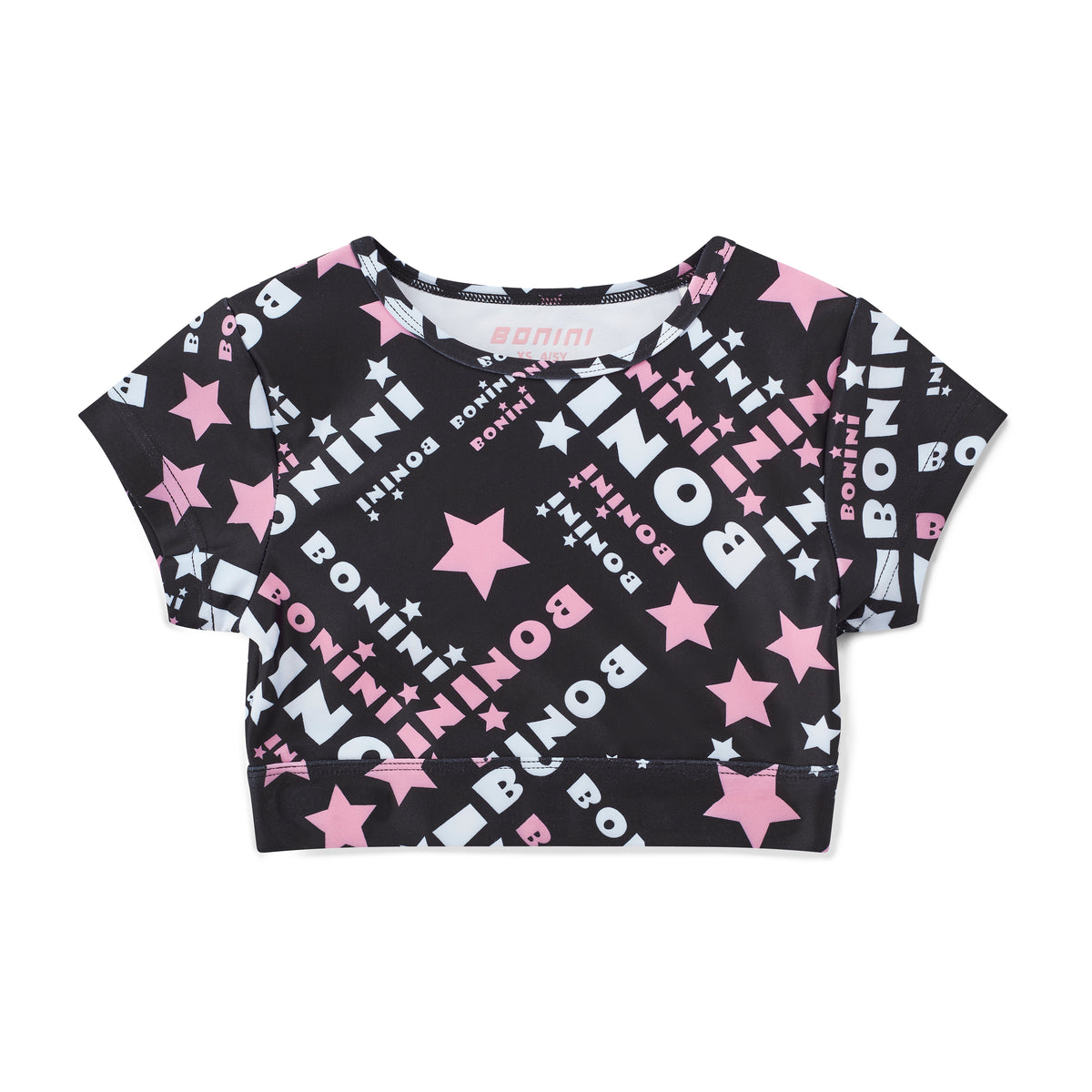 Bonini by A Dee Black Logo Crop Top