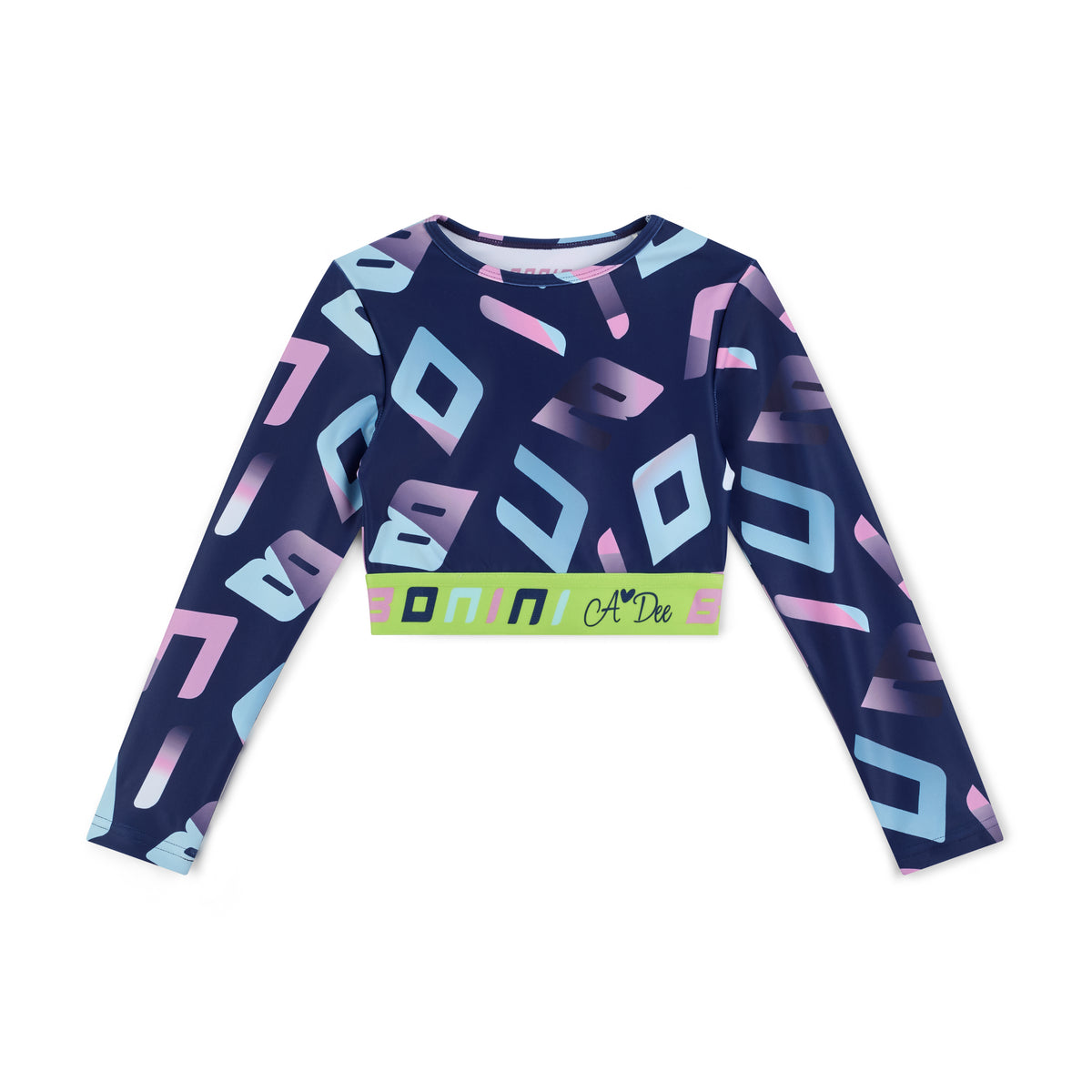 Bonini by A Dee Navy Letter Crop Top