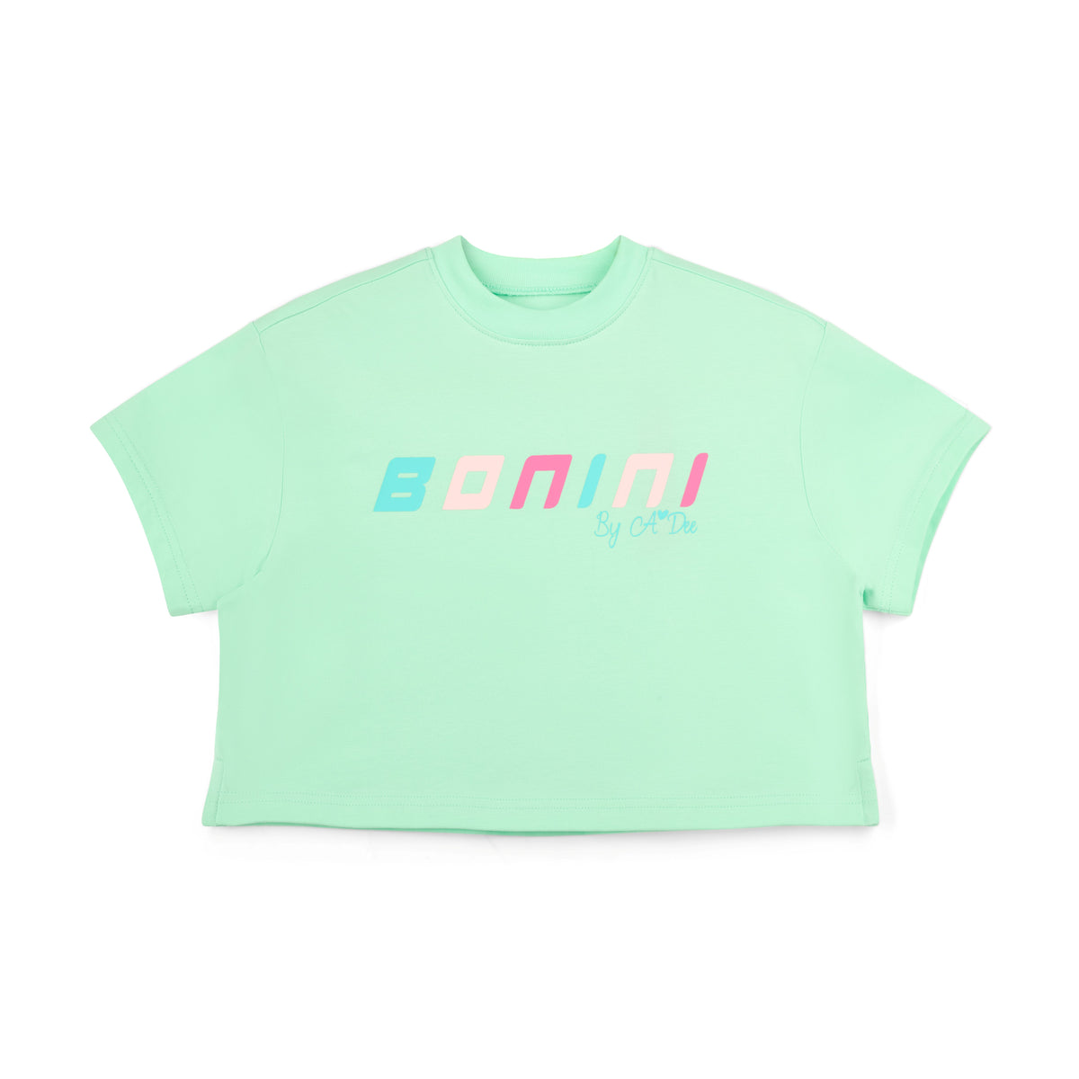 Bonini by A Dee 'Shine' Mint Cropped T-Shirt