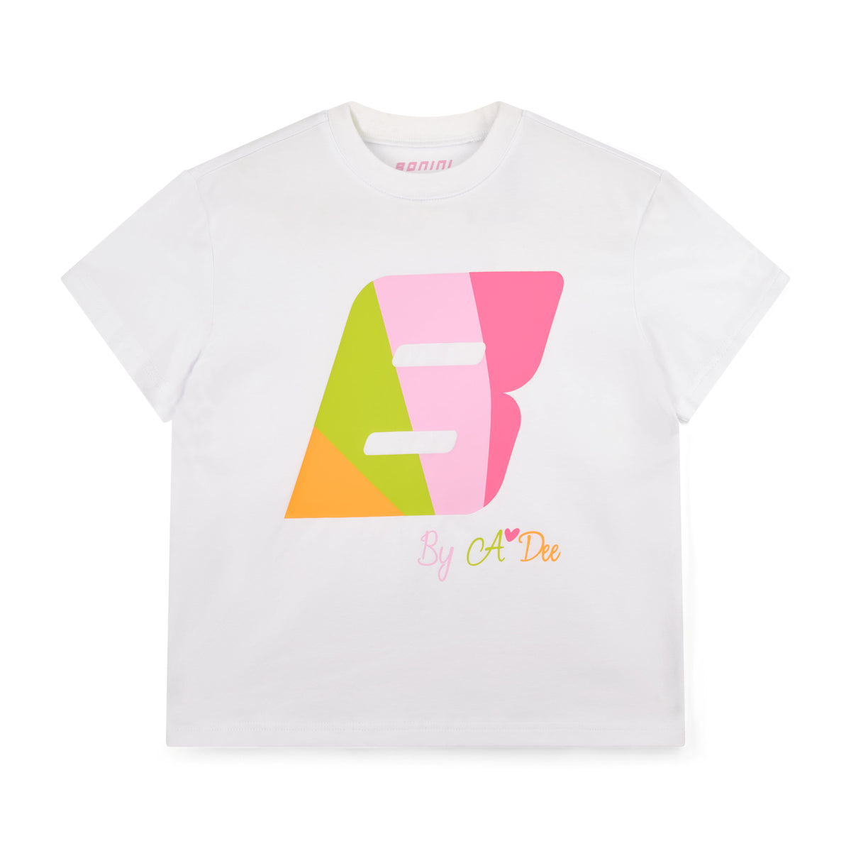 Bonini by A Dee 'Dynamic' White Logo T-Shirt