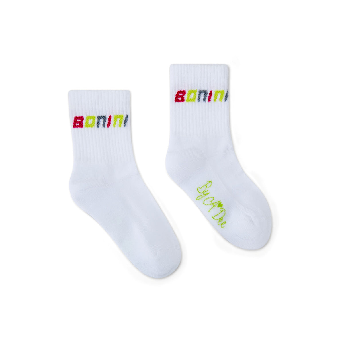 Bonini by A Dee Pink/Lime Logo Socks