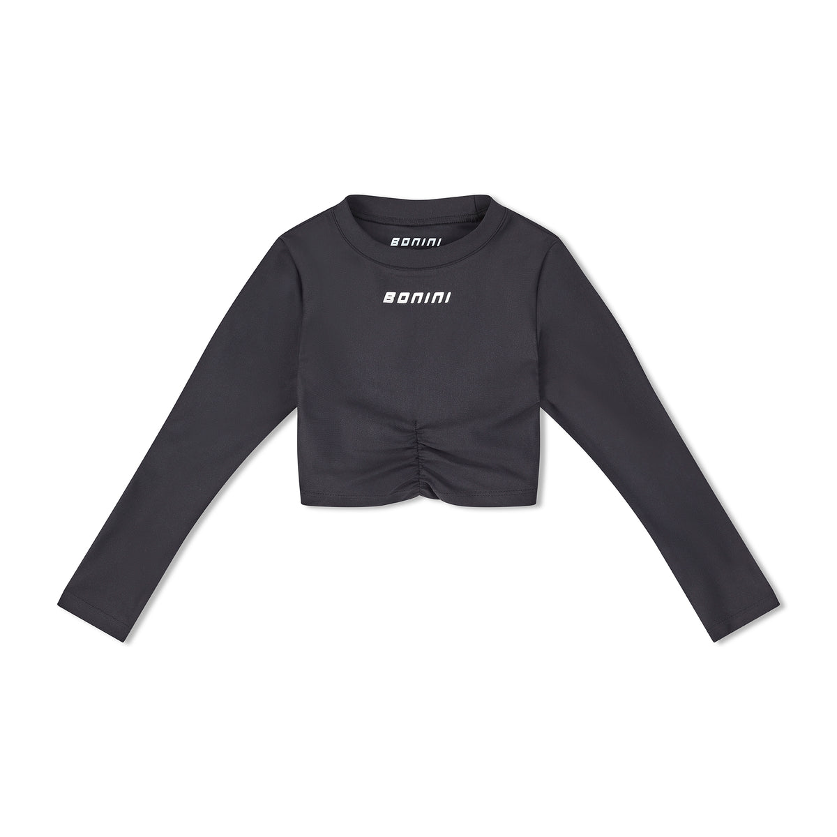 Bonini by A Dee Black Long Sleeve Crop Top