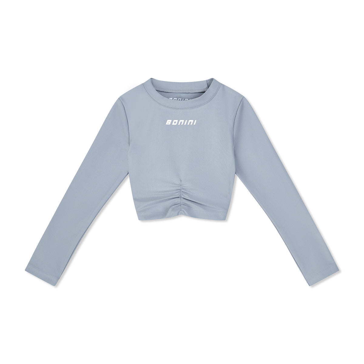 Bonini by A Dee Grey Long Sleeve Crop Top