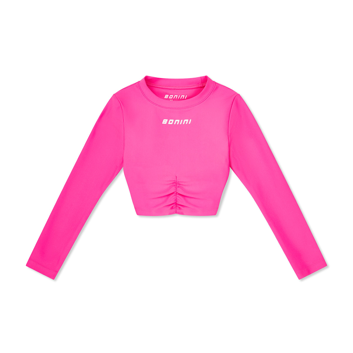 Bonini by A Dee Pink Long Sleeve Crop Top