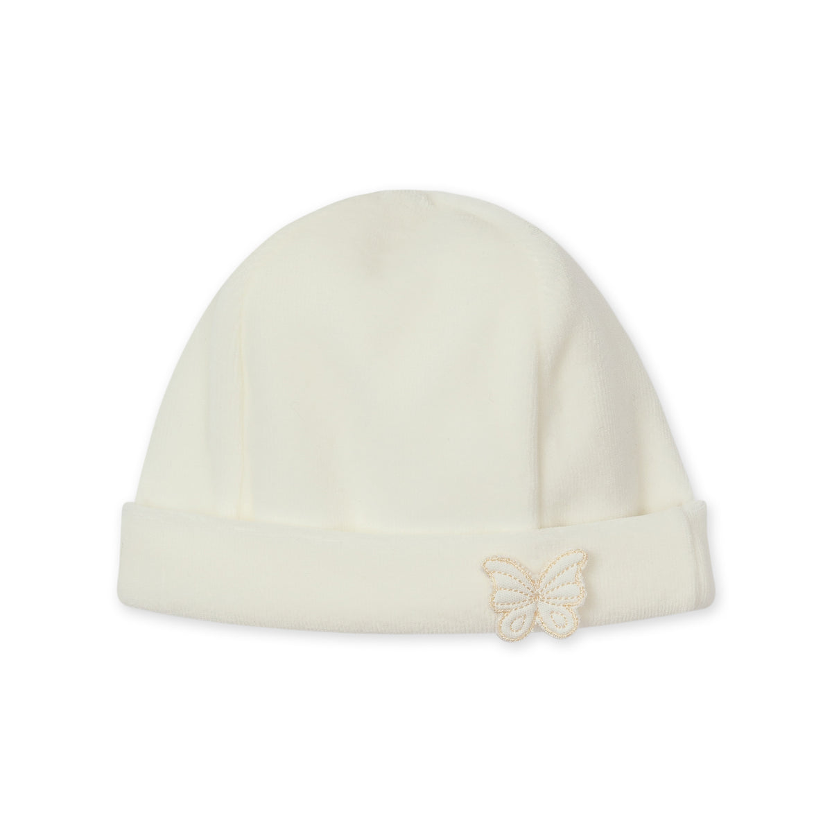 Baby Gi Ivory Velour Butterfly Hat