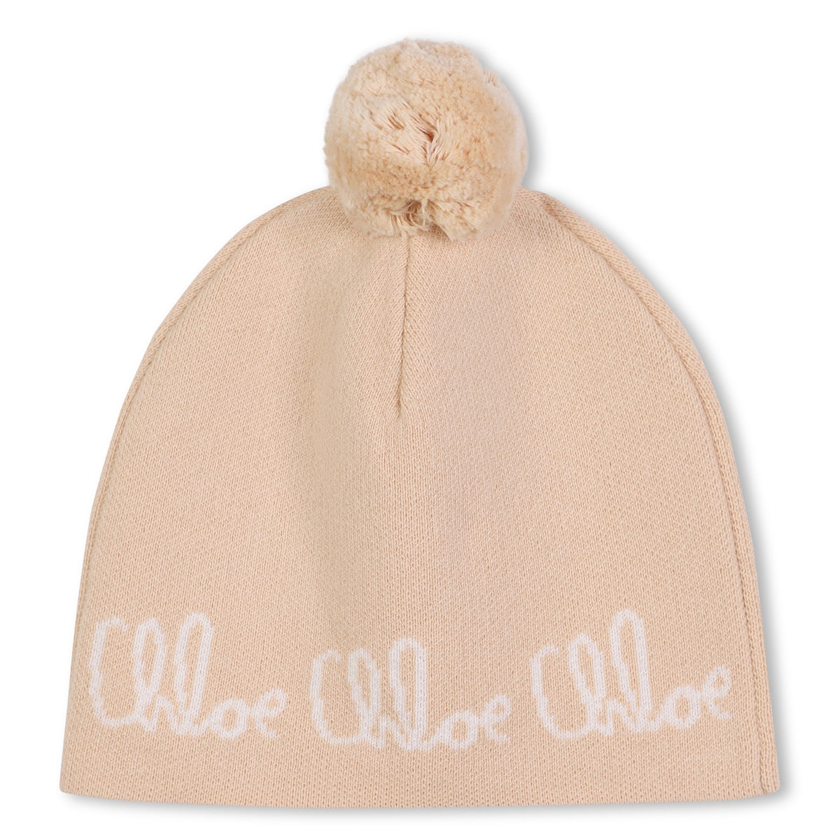 Chloé Girls Beige Logo Hat