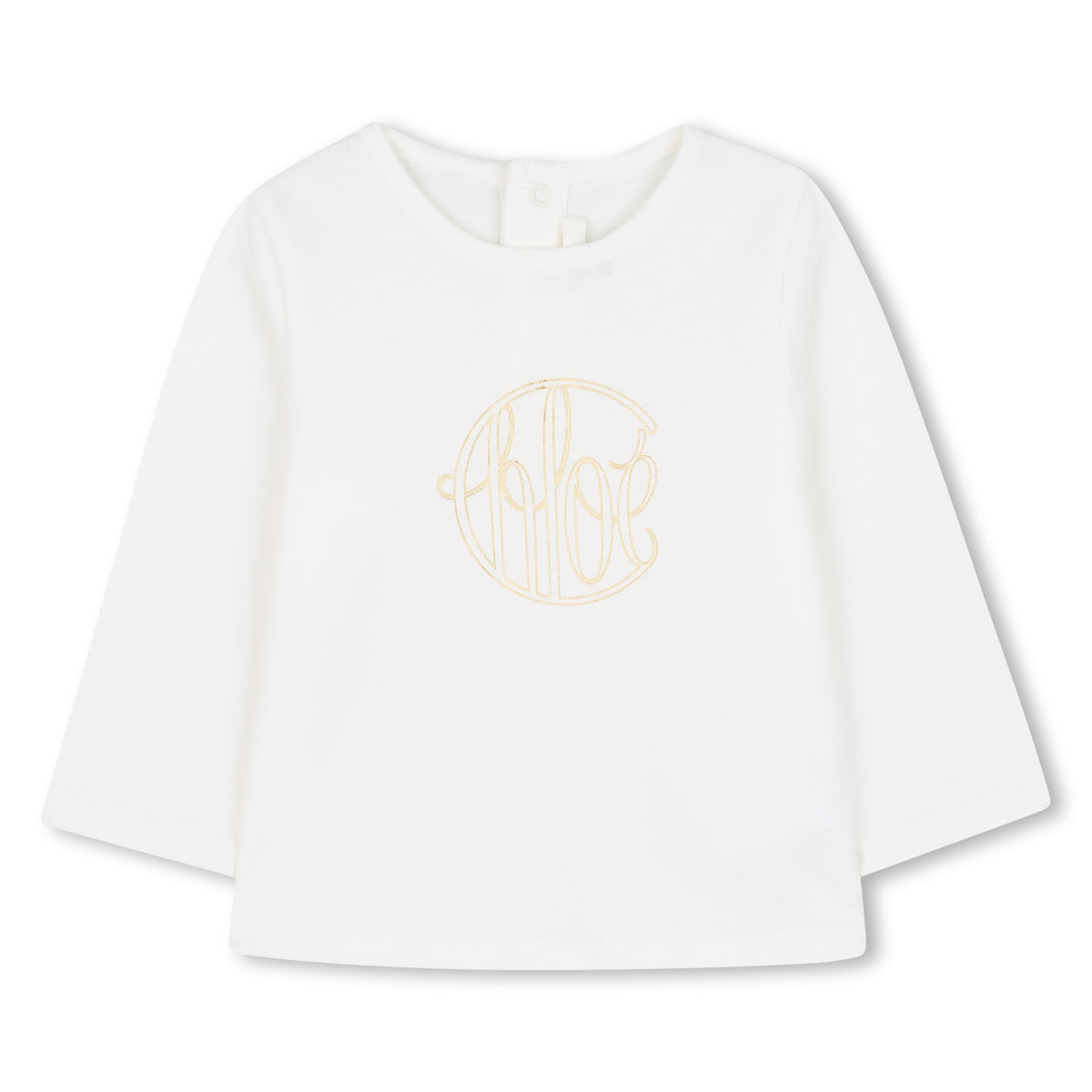 Chloé Baby White Logo Top