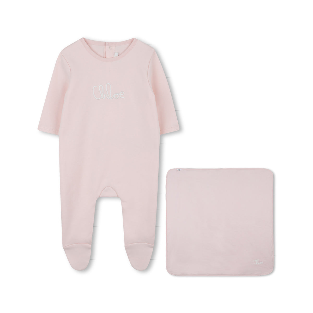 Chloé Baby Pink Babygrow & Blanket Giftset